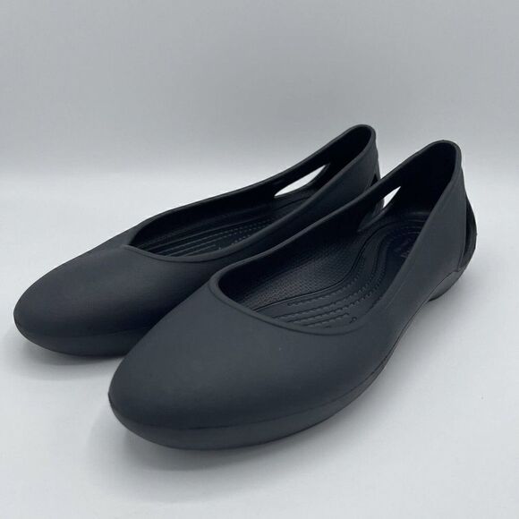 Crocs Womens Kadee Ballet Flats Size 8 US Black Slip On Shoes Comfort - Picture 4 of 8